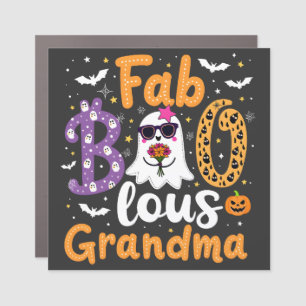 Faboolus Grandma Spooky Ghost Halloween Car Magnet