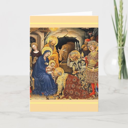 Fabrian Gentile Magi Adoring Jesus Holiday Card