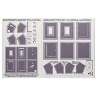 Fabric 2 washable no sew lavender photo frames