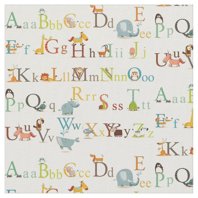 Fabric - Alphabet (Close Up)