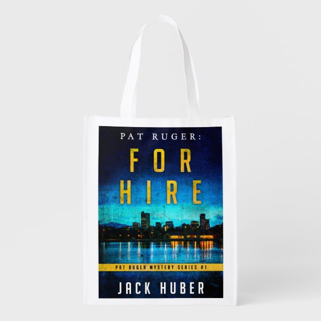 Fabric Bag- 2-sided, Pat Ruger: For Hire Grocery Bag (Front)