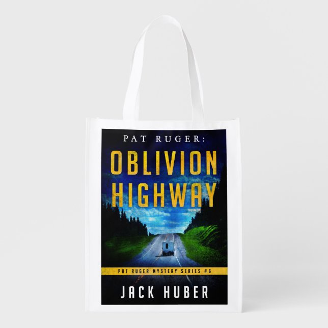 Fabric Bag- 2-sided, Pat Ruger: Oblivion Highway Grocery Bag (Front)