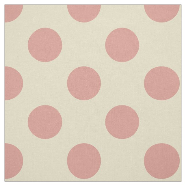 Fabric: Beige & light pink polka dots Fabric (Swatch)