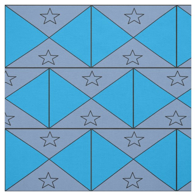 Fabric, blue and grey with stars fabric (Swatch)
