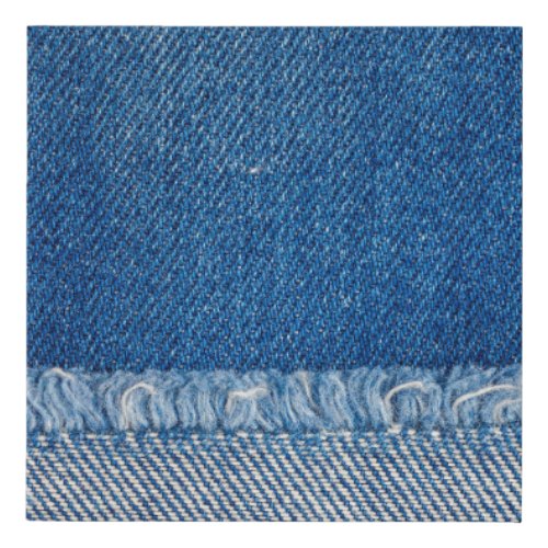 Fabric Blue Jeans Background Denim texture Faux Canvas Print