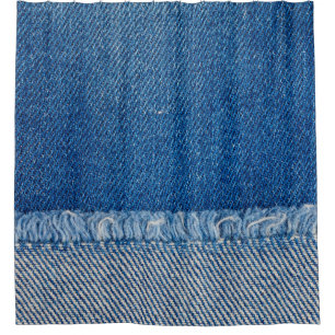 Fabric Blue Jeans Background, Denim texture Shower Curtain