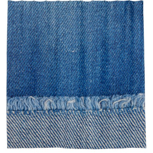 Fabric Blue Jeans Background Denim texture Shower Curtain