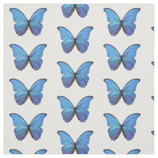 Fabric - Blue Morpho Butterflies