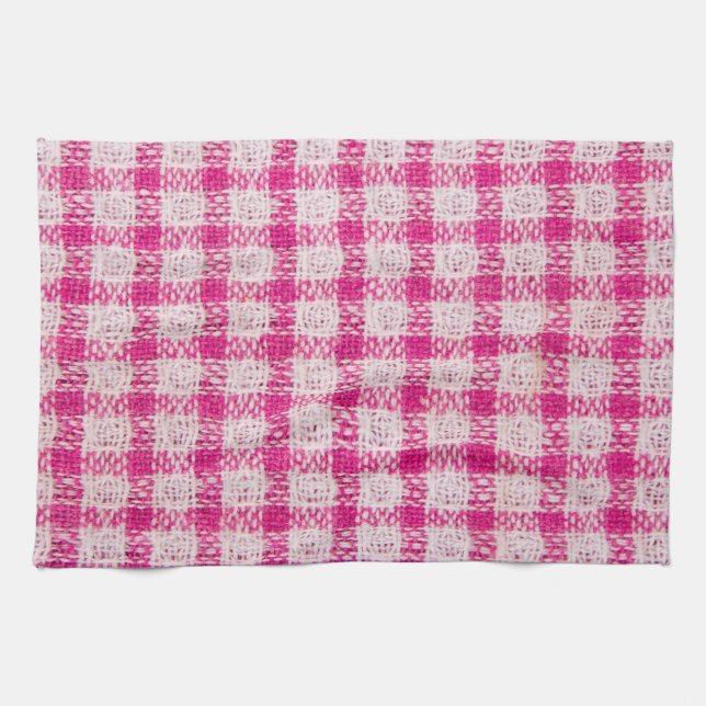 Fabric checkered pattern kitchen towel (Horizontal)