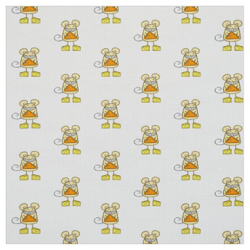 Fabric, Cheesy Mousey Pie Pizza  Fabric