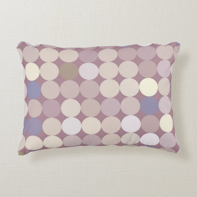 Fabric circles abstract pattern accent pillow (Front)