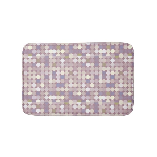 Fabric circles abstract pattern bathroom mat (Front)
