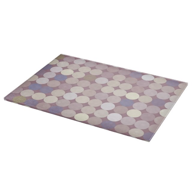 Fabric circles abstract pattern cutting board (Corner)