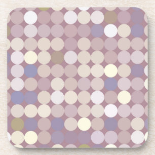 Fabric circles abstract pattern drink coaster