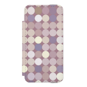 Fabric circles abstract pattern iPhone SE/5/5s wallet case