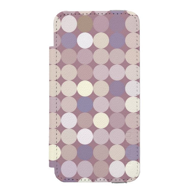 Fabric circles abstract pattern incipio iPhone wallet case (Folio Front)