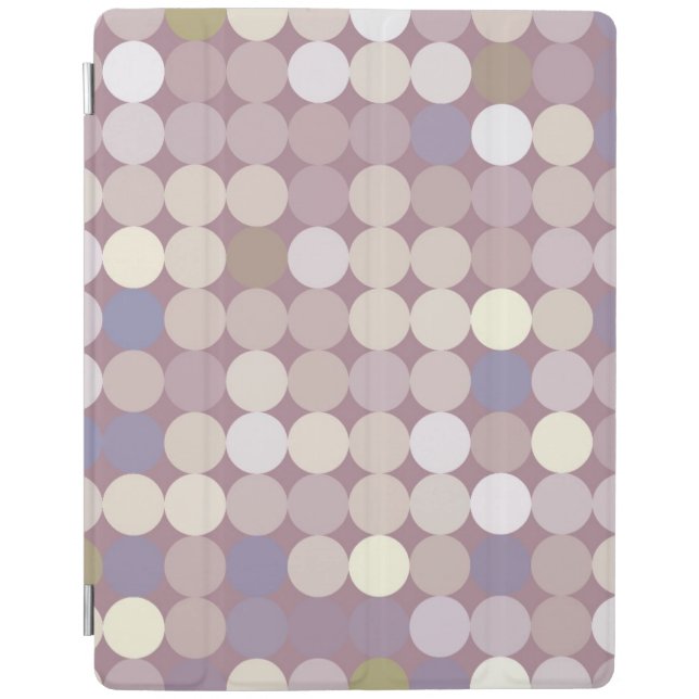 Fabric circles abstract pattern iPad smart cover (Front)