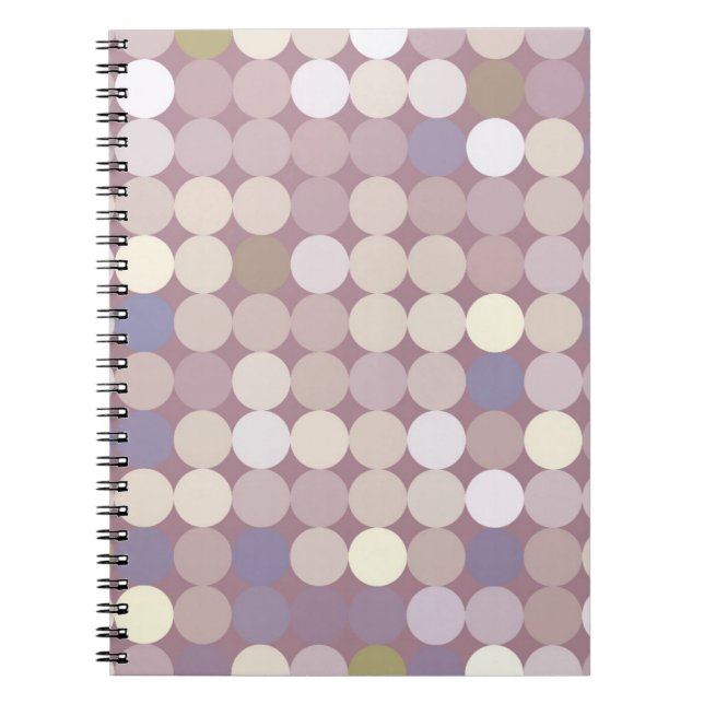 Fabric circles abstract pattern notebook (Front)