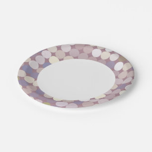 Fabric circles abstract pattern paper plates