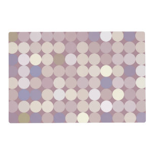 Fabric circles abstract pattern placemat