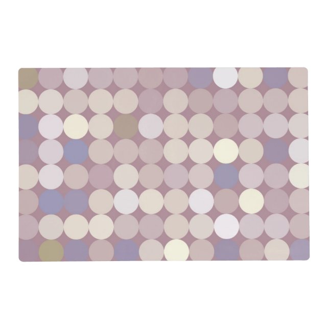 Fabric circles abstract pattern placemat (Front)