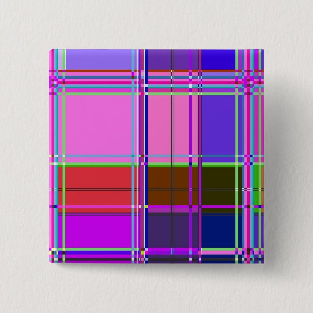 Fabric Cloth Colors Squares Button (Front)