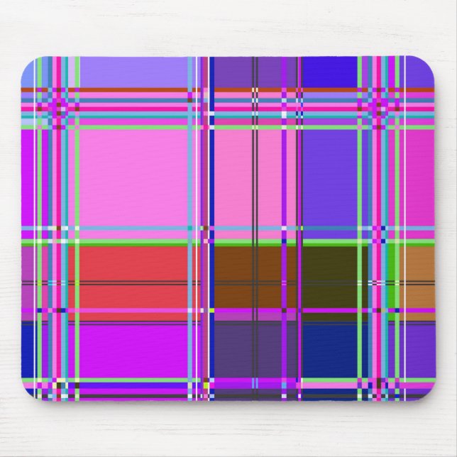 Fabric Cloth Colors Squares Mouse Pad (Front)