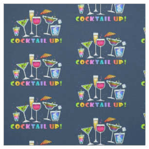 FABRIC - COCKTAIL UP! with Glasses.