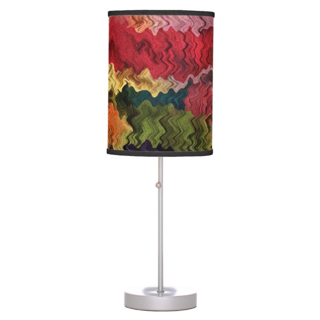 Fabric Colors Abstract Table Lamp (Front)