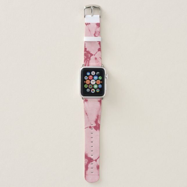 Fabric cotton tie dye pattern abstract backgrounda apple watch band (Front)