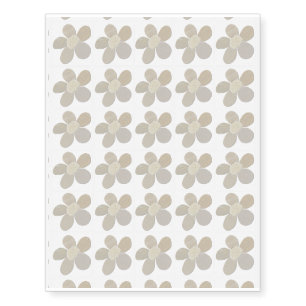 Fabric Cutout Flower Collage Temporary Tattoos