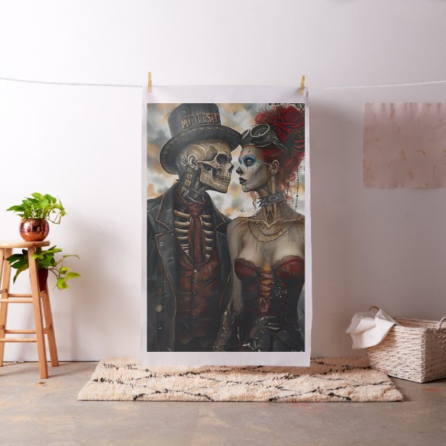 Fabric Day of the Dead Skeleton Married Couple  (In Situ)
