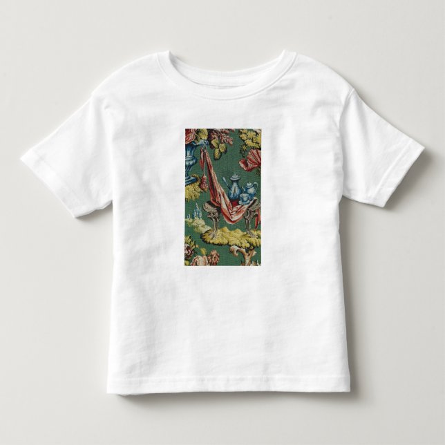 Fabric depicting a chocolate pot and a teapot toddler t-shirt (Front)
