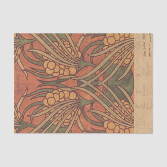 Fabric Design for Backhausen by Koloman Moser Tissue Paper (Front)