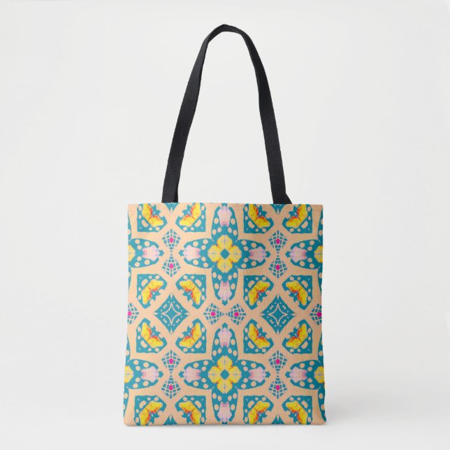 Fabric Design. Inca Fashion Illustration. Lisbon M Tote Bag (Front)