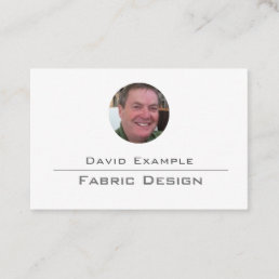 Fabric Design with Photo of Holder Business Card