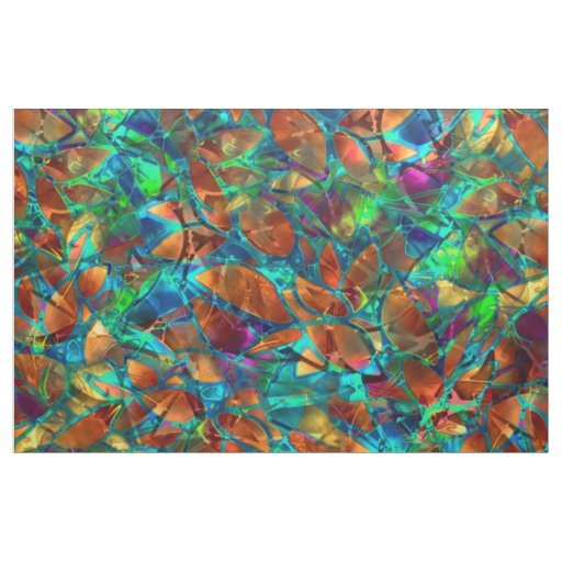 Fabric Floral Abstract Stained Glass