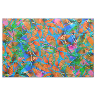 Fabric Floral Abstract Stained Glass