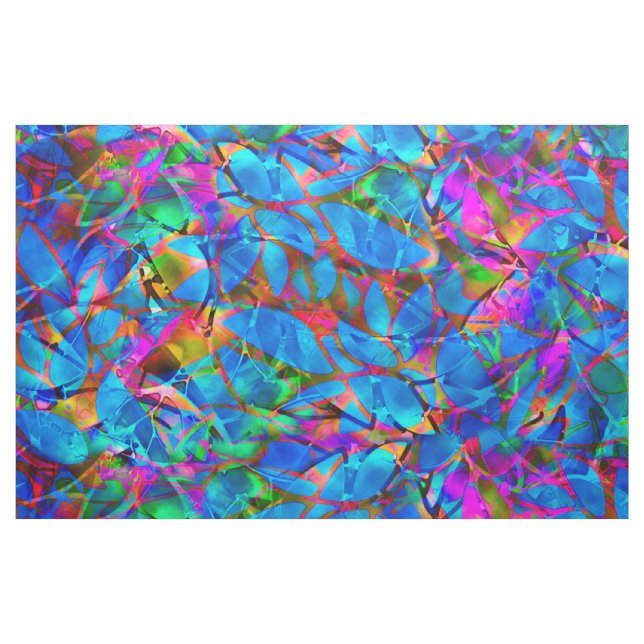 Fabric Floral Abstract Stained Glass (Yard)