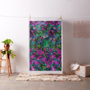 Fabric Floral Abstract Stained Glass