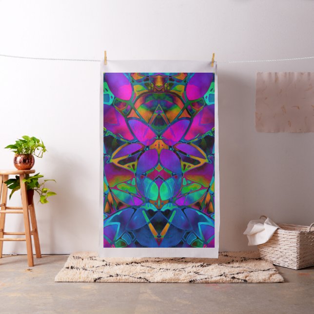 Fabric Floral Fractal Art (In Situ)