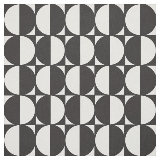 Fabric Formas Geometric Black and white Pattern