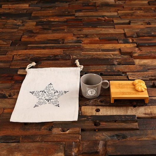 Fabric Gift Box with Serving Tray and Ceramic Mugs (Front)