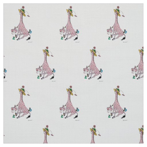 Fabric Giraffe Painted Pink