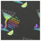 FABRIC - GLASS HALF FULL, Cocktail Humor