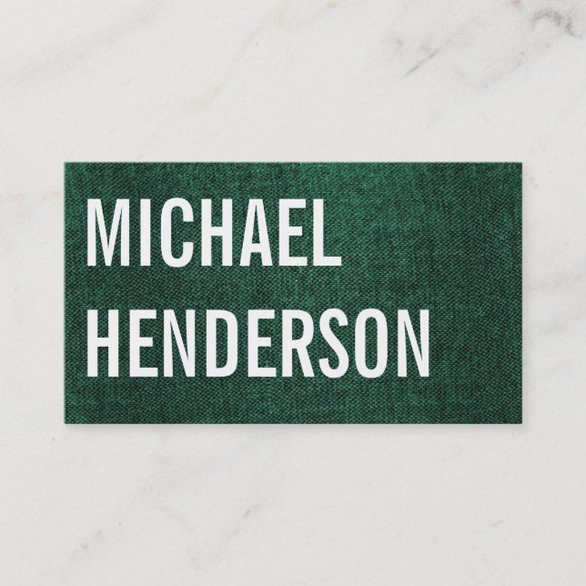 Fabric (green) business card (Front)
