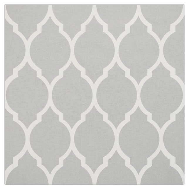 Fabric: Grey morrocan pattern Fabric (Swatch)