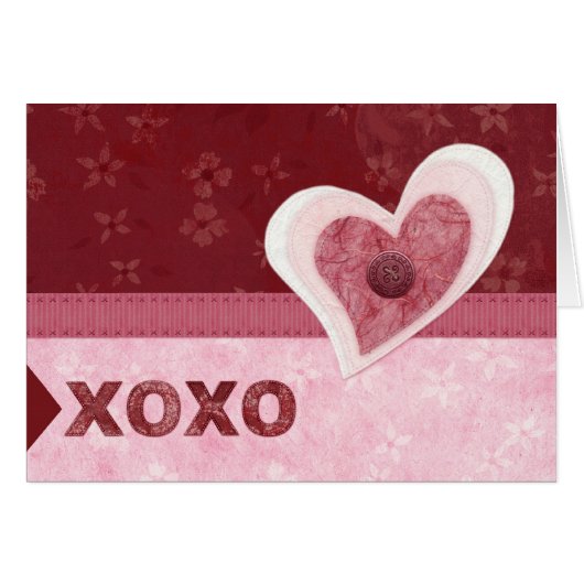 Fabric Hearts, Hugs 'n Kisses (Front Horizontal)