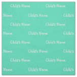 Fabric in Spearmint Green with Name HAMbyWG