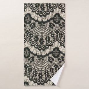 Fabric lace openwork. Fabric lace floral ornament Bath Towel